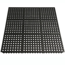 Heavy Duty Safety Rubber Holes Drainage Rubber Floor/ Shock Absorption Rubber Ring Mat